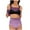 Purple, variant on Ohufall Tankini Swimsuit Women Plus Size Two Piece Bathing Suits Gradient Ruched Tummy Control Tankini Swim Top with Bottoms Swimwear