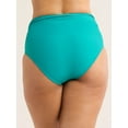 thumbnail image 3 of Time and Tru Women's and Women's Plus Ruched Slimming Bikini Bottoms, Sizes S-3X, 3 of 5