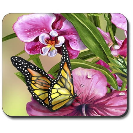 Art Plates Mouse Pad - Monarch & Flowers price history on PriceWatchPro