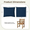 thumbnail image 6 of Demifill Deep Seat Chair Cushion Pads Set with Rope Belts, Patio Chair for Indoor and Outdoor, Blue, 6 of 13