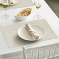 thumbnail image 3 of Sm:)e Beige Placemats Set of 4 - Heat Resistant Non-Slip Place mats for Dining Table, Washable Durable PVC Table Mats, 3 of 7