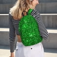 thumbnail image 7 of Balery Green Glitter Vintage Canvas Backpack for Men and Women - Large Capacity, Durable Travel Laptop Bag for School, Work, Hiking, and Outdoor Activities, 7 of 7
