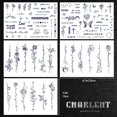 thumbnail image 3 of shiyou-CHARLNET Semi-Permanent Tattoos for Adult - 2 Weeks Long Last Small Flower Words Tattoos for Women Men Hand Neck Body/Fades Naturally/No Reflection/Waterproof/Realistic, Minimal Line Art, 3 of 4