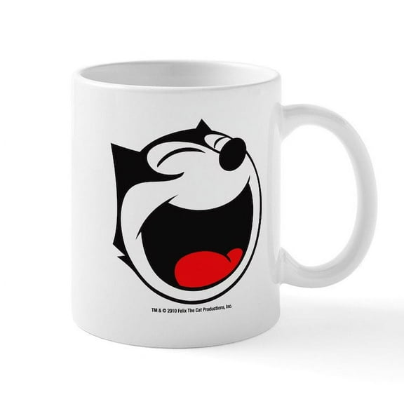 CafePress - Felix Laughing Mug - 11 oz Ceramic Mug - Novelty Coffee Tea Cup
