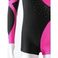 thumbnail image 5 of iiniim Kids Girls Long Sleeve Gymnastics Leotard Ballet Bodysuit Dancewear 6-16 Hot Pink 6, 5 of 7