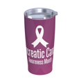 thumbnail image 2 of Vaso de acero inoxidable con tapa para concientización sobre el cáncer de páncreas, taza térmica portátil de 20 oz, 2 of 7
