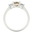 thumbnail image 4 of Three-Stone Engagement Ring for Women - 1.11ct Yellow Moissanite in 14K White Gold Promise Ring, 4 of 6