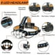thumbnail image 2 of Linterna frontal LED recargable, ultra potente, 8 LED, 18&nbsp;000 lúmenes, impermeable y ligera, perfecta para acampar, pescar, explorar cuevas, correr y hacer senderismo., 2 of 5