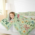 thumbnail image 4 of jejeloiu Country Flowers Butterfly Queen Comforter Set,Botanical Plants Theme Bedding Sets,Kawaii Floral Bedding Comforter Set For Girls,Ultra Soft Home Decor Reversible,3-Piece, 4 of 8