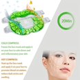 thumbnail image 2 of Mascarilla facial de gel frío de 75 * 21 cm con envoltura: compresa fría caliente reutilizable para el dolor de cabeza, reduce la hinchazón, la migraña, la hinchazón, el dolor sinusal y las ojeras JM, 2 of 5
