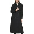 thumbnail image 2 of Kenneth Cole New York Womens 17OMW018 Double-Breasted Wool-Blend Full Length Peacoat - Black - 12, 2 of 4