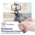 thumbnail image 4 of Selfie Stick Gimbal Stabilizer, 360° Rotation Tripod with Wireless Remote, Portable Phone Holder, Auto Balance 1-Axis Gimbal for Smartphones Tiktok Vlog Youtuber Live Video Record, 4 of 20