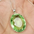 thumbnail image 4 of GEMHUB 19.50 Gram Green Amethyst Gemstone Pendant, Oval Shape 925 Sterling Silver Pendant For Women, 4 of 4