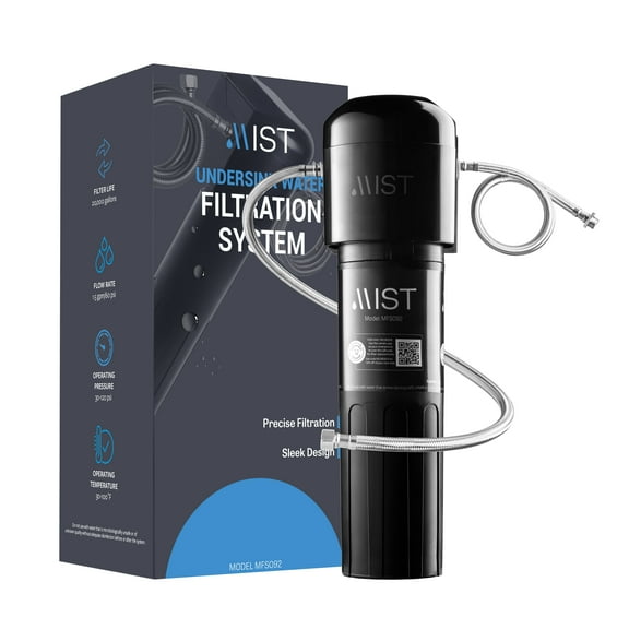 Mist Under Sink Water Filter System Direct Connect to Kitchen Faucet, NSF/ANSI 42 Certified, 20,000 Gallon Capacity