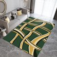 thumbnail image 3 of Interlaced Yellow Lines Large Area Rugs, Green Abstract Runner Rugs, Non-Slip Floor Throw Mat, Rectangle Carpet for Living Room, Bedroom, Hallway Front Entrance, Kitchen, Dining, 3' x 4', 3 of 7