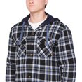 thumbnail image 4 of Legendary Outfitters Men’s Plaid Insulated Casual Hooded Shirt Jacket, 4 of 7