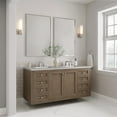 thumbnail image 5 of James Martin Vanities 60" Double Vanity, Smokey Celadon w/ 3 CM Eternal Jasmine Pearl Top, 5 of 7