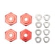 thumbnail image 4 of Cubo hexagonal de rueda RC, 4 piezas Acoplador hexagonal RC Adaptador hexagonal RC Adaptador hexagonal de rueda RC Logre más, 4 of 9