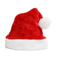 thumbnail image 2 of harmtty Plush Xmas Hat Soft Comfortable Vibrant Color Christmas Hat Festival Decor, 2 of 8