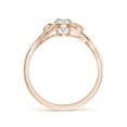 thumbnail image 2 of ANGARA Natural Diamond Crossover Ring with Leaf Motifs in 14K Rose Gold for Women (Size-5.1mm| Color-I-J| Clarity-I1-I2) | April Birthstone, Anniversary, Jewelry Gift for Women | Natural Diamond Ring, 2 of 10