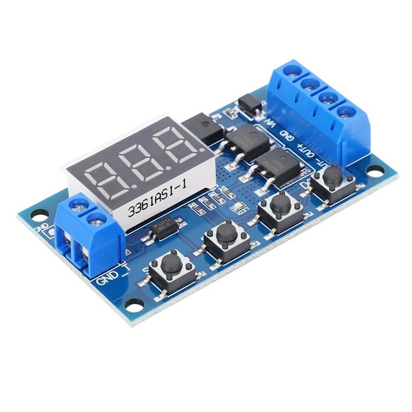 Loewten Trigger Cycle Timer Delay Switch Circuit Board Dual MOS Tube Control Module DC 5‑36V,MOS Tube Control Module