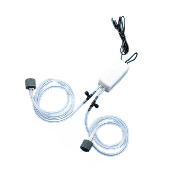 Double Outlet Aquarium Air Pumps USB Powered Air Aerator for Fish Tanks Quiet Double Hole Fish Tanks Air Pumps