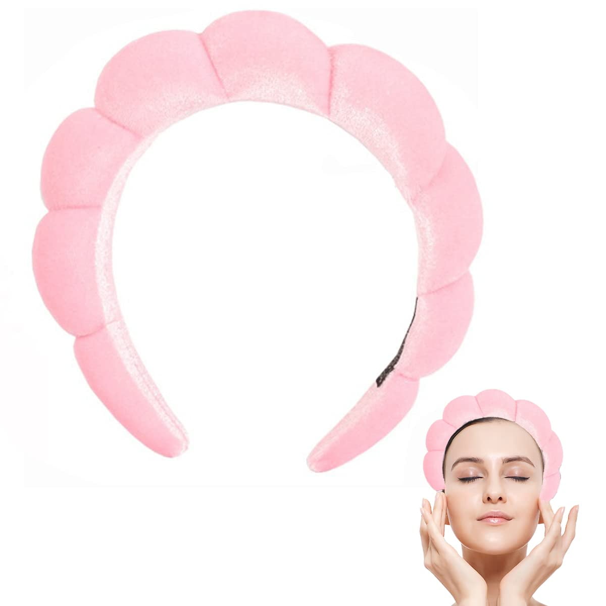 Mini and Spa Headbands For Women Sponge & Terry Towel Cloth Fabric