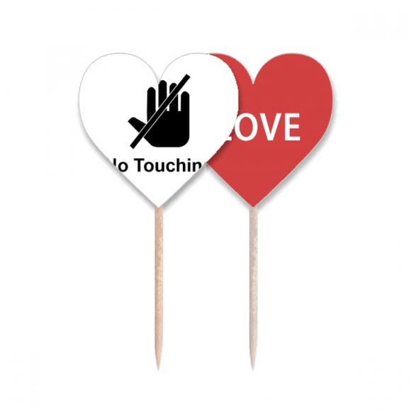Warning Symbol Cartoon Pattern Toothpick Flag LOVE Heart Lable Cupcake Pick