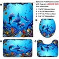 thumbnail image 2 of and Fishes Bathroom Sets with Rugs and Accessories Blue Ocean Seaweed Shower Curtains Set Bathroom Sets for Boys and Girls Underwater Sea World Bathroom Sets with Bath Mat, 2 of 9