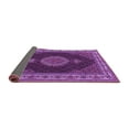 thumbnail image 2 of Ahgly Company Indoor Round Medallion Purple Traditional Area Rugs, 5' Round, 2 of 4