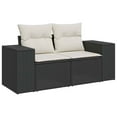 thumbnail image 4 of vidaXL Garden Sofa Set Black, 4 of 10