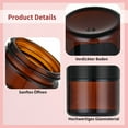 thumbnail image 4 of 10PCS 2oz Amber Glass Cosmetic Jars, Straight Sided Cream Jar Container Empty Cosmetic Lotion Containers with Lids, Inner Liners, Leak-Proof Travel Cosmetic Sample Jar, 4 of 5