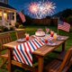 thumbnail image 5 of 4th Of July Table Runner Independence Day Star Table Runners For Dining Table Polyester Holiday Table Decoration For Home Kitchen Party, 5 of 6