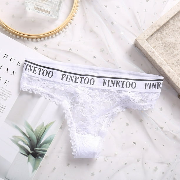 FINETOO Panty Mujer Tanga De Encaje Spandex Ropa Interior Sexy Para Gao Jiahui unisex Walmart en linea