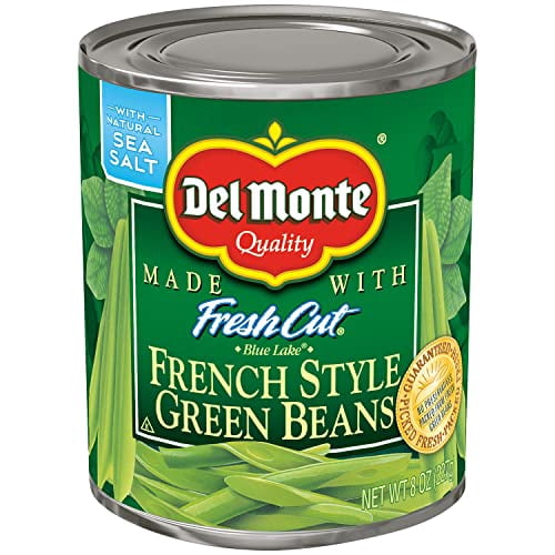 (12 pack) Del Monte Blue Lake French Style Green Beans, 8 oz Can, Canned Vegetables