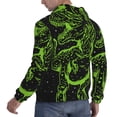 thumbnail image 6 of Fotbe Men's Hoodie with DINOSAUR IN SPACE Pattern - Kangaroo Pocket Pullover Hooded Sweatshirt, Perfect for Daily Wear, Travel, and Home-Small, 6 of 7