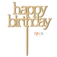 thumbnail image 4 of 2pcs Wooden Happy Birthday Cake Topper Cake Decorations Party Supplies, 4 of 4