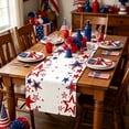 thumbnail image 5 of Darzheoy 4th of July Table Runner, Patriotic Red, White, Blue Star Design, Available in 5 Sizes, Wrinkle-Resistant, Holiday Table Decor for Independence Day, Memorial Day, Home, Party, 5 of 6