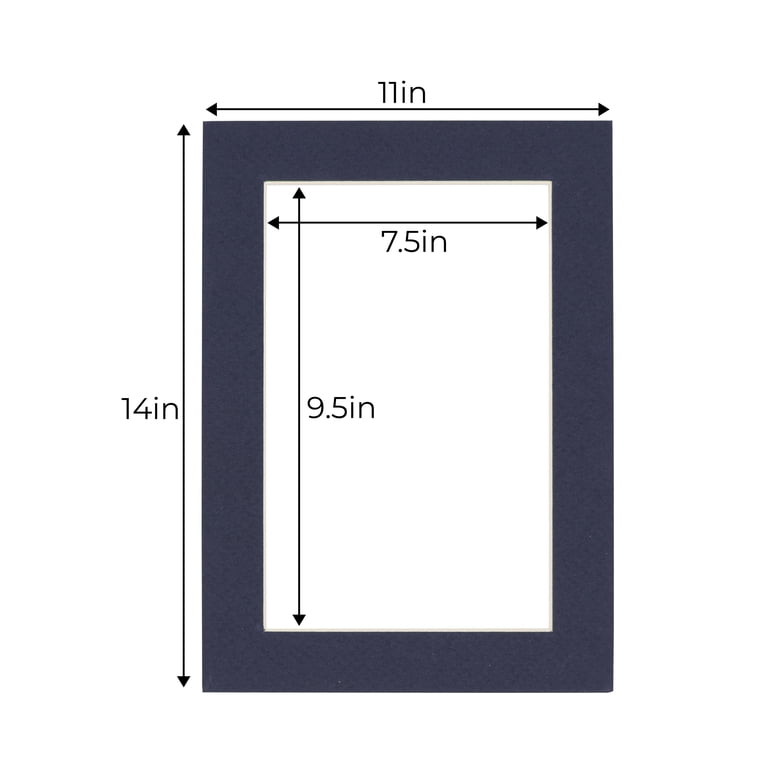 Blue Mat For 8x10 Picture In 11x14 Frame