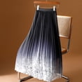 thumbnail image 2 of Busydd Maxi Skirts for Women Fashion Floral Print Pleated Skirt Casual Mesh A-Line Long Skirts Free Size, 2 of 6