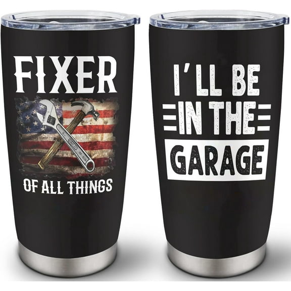 Garage Gifts, Christmas Gifts for Garage, Mechanic Gifts for Men, Car Guy Gifts, Cool Gifts for Garage, Funny Garage Gifts, Birthday Gifts for Dad/Grandpa/Husband, I''ll Be In The Garage 20 oz Tumbler