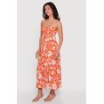 thumbnail image 2 of Women's Floral Front Slit Keyhole Detail Midi Dress, 2 of 3