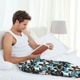 thumbnail image 5 of Honiee Lilies Flowers for men - a sleek fusion of Straight Pajama Pants, versatile Lounge Pants, and cozy Sleepwear, all rolled into one-Medium, 5 of 6