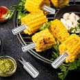 thumbnail image 4 of 10 Pcs Corn on the Cob Skewers, Stainless Steel Corn on the Cob Holders, BBQ Fork Skewers for Home Cooking Barbecue, Parties, Picnics, Camping, Silver, 4 of 7