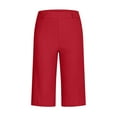 thumbnail image 4 of ABATAB Women's Bermuda Shorts Lightweight Casual Lounge Shorts Wide Leg Baggy Golf Hiking Travel Shorts with Pockets, 4 of 7