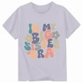 thumbnail image 3 of T-shirts à Lettres Imprimées pour Tout-Petites Filles, Hauts à Manches Courtes pour Filles, Ensembles d'Été pour Tout-Petites, Col Ras du Cou, Ensembles pour Filles 3-4 Ans, Tenue pour Fille, 3 of 3
