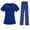 Royal Blue, variant on Scrubs for Women Sets Beauty Salon Spa Women's Medical Scrub Sets Plus Size Workwear Clinical Top Pants Workwear Sets Black XL