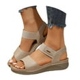 thumbnail image 3 of Mostsola Sandals for Women 2025 Open Toe Walking Shoes Arch Support Wedge Sandals Summer Dress Shoes, 3 of 8