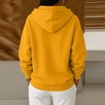thumbnail image 6 of Garbnen Fleece Hoodies for Women Long Sleeve Sweatshirt for Women Cozy Fall Winter Warm Oversized Trendy Pullover Shirts for Women with Pocket Yellow M, 6 of 6