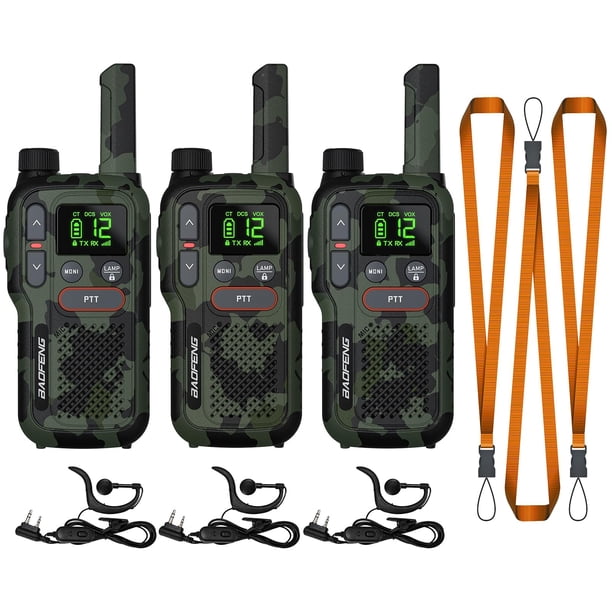 Walkie Talkies BAOFENG GT-18 para niños y adultos, paquete de 3